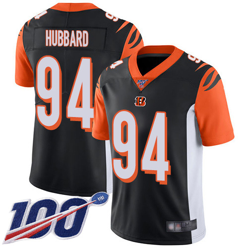 Cincinnati Bengals Limited Black Men Sam Hubbard Home Jersey NFL Footballl #94 100th Season Vapor Untouchable